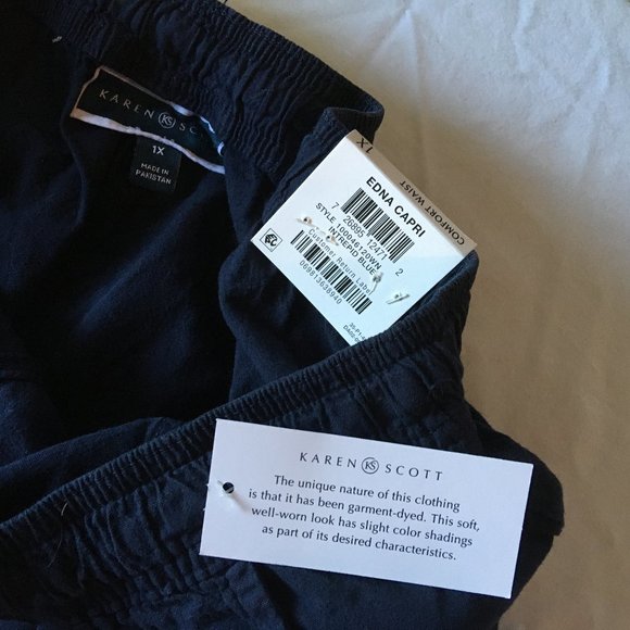 Karen Scott Comf Waist Edna Capri, Intr Blue - Picture 3 of 3